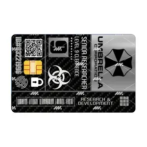 Biohazard Credit Card Skin, Umbrella Corp Inspired Card Sticker, Resident Evil Style Wallet Cover, Gaming Card Decal Gift for Horror Fans