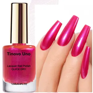 Tinovo Uno 12ml Rose Pink Nail Polish, Nail Care, Quick-dry Formula with Long-lasting Glossy Shine, Perfect for Daily Wear, Dates, and Parties, Unisex