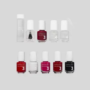 Dazzle Dry, Ready Set Dry in 5 & Fast Track Cherry, Fingernails & Toenails, Professional Nail Kit Set, Long-Wear Chip-Resistant, 10-Piece Bundle, 0.93 fl oz.
