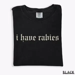 Comfort Colors I Have Rabies Funny T-shirt, Unhinged Shirts, Weird Gift for Friend/ Sister, Dark Humor Tee, Gen z Meme Tee, Silly Gifts