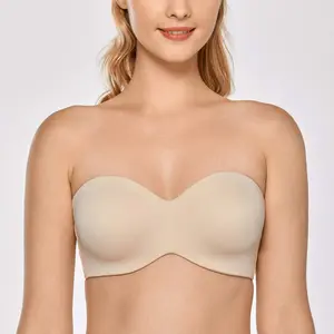 Plus size women's underwear strapless bra non-slip