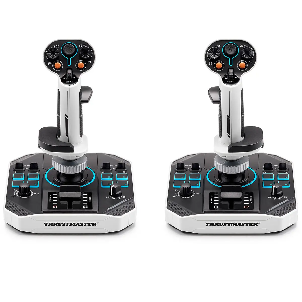 Thrustmaster Sol-R 2 HOSAS Space Sim Duo Multi-Function Flightsticks, Black/White