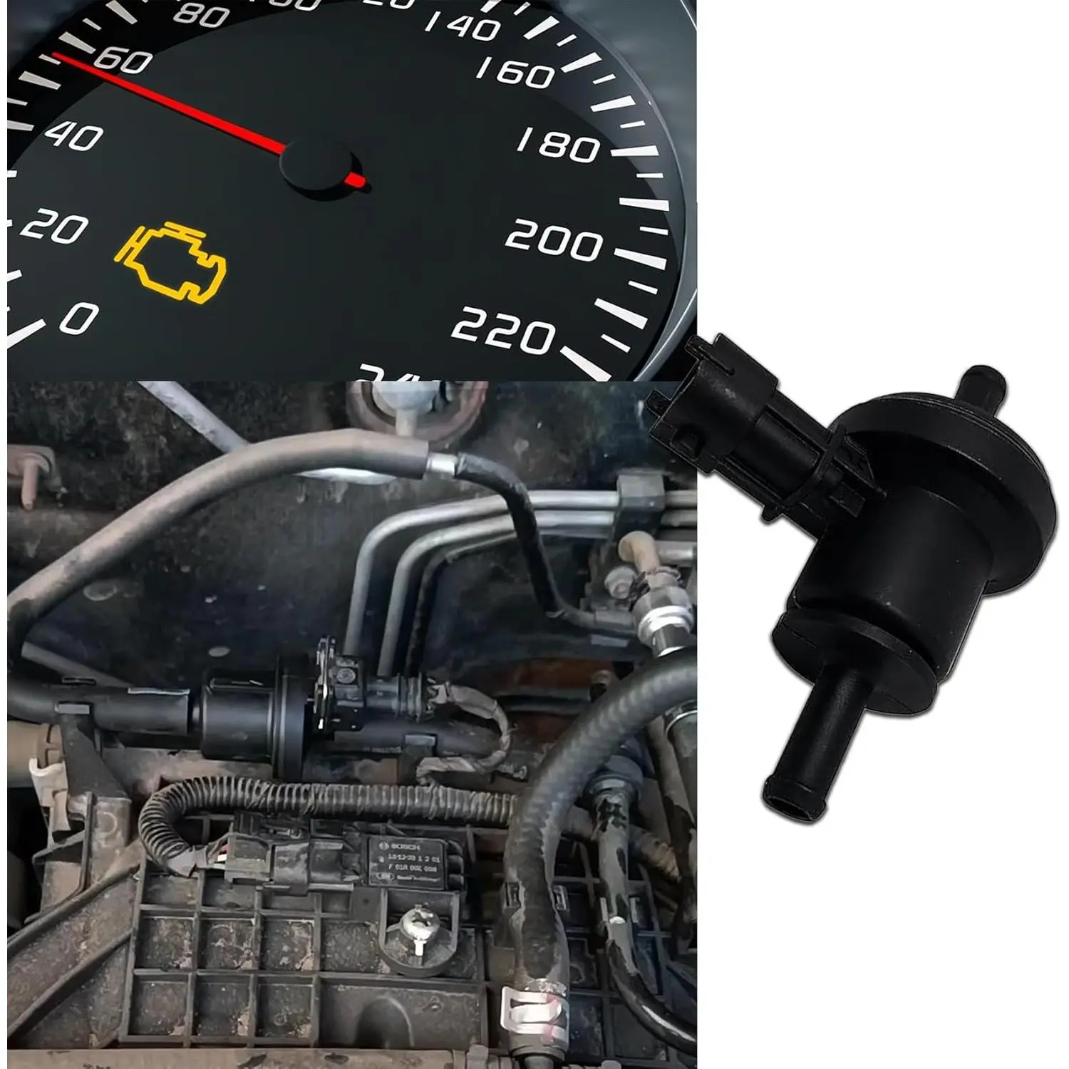 Car Vapor Canister Purge Valve Soleoid, EVAP Purge Valve, Automotive Carbon Tank Solenoid Valve Replace # 28910-26900 2891026900 , Vehicle Carbon Canister Electromagnetic Valve for Hyundai Kia