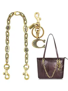 Vintage Bag Belt Extender Chain, Handbag Wallet Jean Chain Charm, Geometric Pattern, All Seasons, Elegant Style, 1 Piece