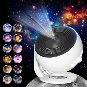 Projector for Bedroom Pro Version, Upgraded Disc Projector for Kid 12 in 1 Planetarium Projector HD Image Adjustable Knob 360° Rotating 1/2h Timer Simple 4-Button Control