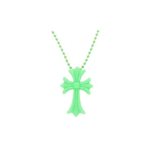 Silicon Small CH Cross Necklace "Green" CHRM0485