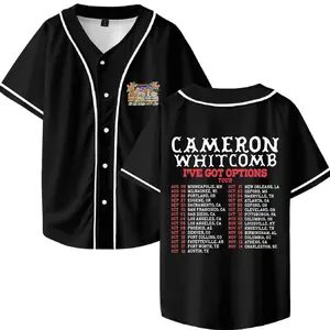 Cameron Whitcomb I've Got Options Tour Merch Baseball Jersey Shirt V-Neck Women Men Casual Short Sleeve Streetwear Clothes
