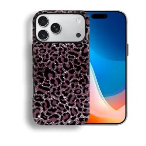 Glam Pink Leopard Luxe Phone Case -  Compatible with iPhone 17 16 15 14 13 12 11 X Plus/Air/Pro Max/Pro, Tough Phone Case designer