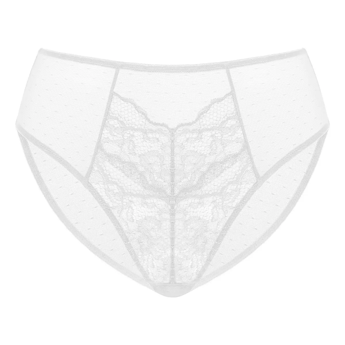 HSIA Women's Floral Soft Lace Sheer Mesh Spandex Lightweight High-Rise Bikini Brief Lingerie Panties