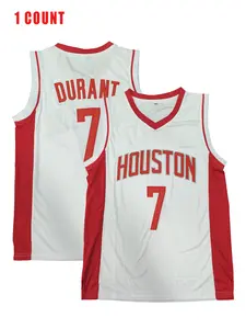 Men's Basketball Jersey Number 7 Embroidery, Sporty Loose-Fit Quick-Dry Shirt, Outdoor Casual Wear for All Seasons, Sportjersey