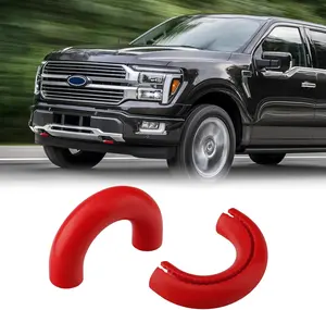 Tow Hooks Covers for Ford F150 2004-2026 Bronco Base/Big Bend/Outer Banks 2021-2026 Compatible with Toyota Tundra Accessories 2017-2021 (Red)