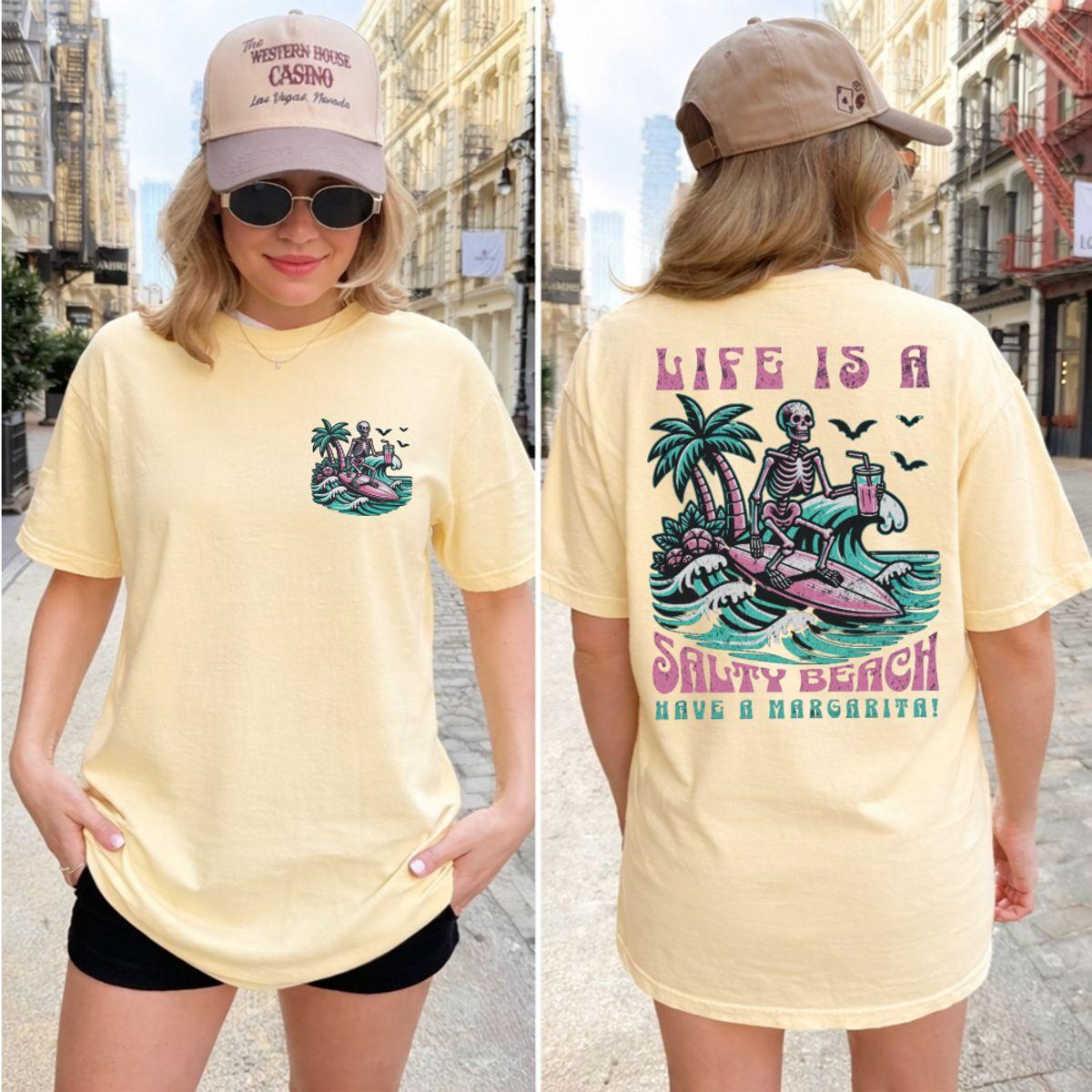 Comfort Colors Life Is A Beach T Shirt, Funny Skeleton Beach Shirt – Life Is A Beach Tee, Salty Margarita Graphic T Shirt, Unisex Short Sleeve Tee, Crewneck Top Comfort Colors Life Is A Beach T Shirt, Funny Skeleton Beach Shirt – Life Is A Beach Tee, Salty Margarita Graphic T Shirt, Unisex Short Sleeve Tee, Crewneck Top