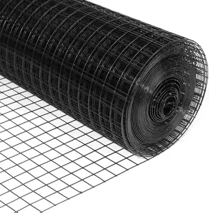 PVC-Coated 1/2 Inch Hardware Cloth 48 x 100 Ft - Galvanized Welded Wire Fence Roll for Chicken Coop, Rabbit & Gopher Protection, Garden Wire Mesh Fencing