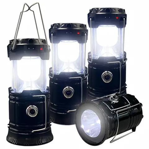 4-Pack Collapsible Portable LED Camping Lantern Light weight Waterproof Solar USB Rechargeable Flashlight for Indoor/Outdoor Emergency Use,Solar Powered Motion Sensor Street Lights wide coverage High Lumen gifts bf