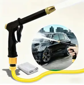 Heavy Duty Compatible with Multiple High-Pressure Car Wash Guns Upgraded Universal Quick Connector Adapter Car Wash Water Gun, High-Pressure Multifunctional Garden Hose Nozzle Compact And Adjustable, Suitable for Car Garden Pet And Outdoor Cleaning