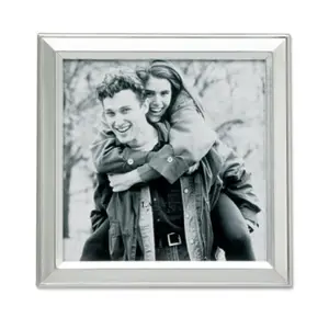 Brushed Silver Plated 5x5 Metal Picture Frame
