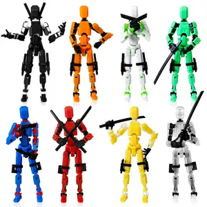 8PCS Dummy13 Action Figure Set | Pre-Assembled 3D Printed Titan13 and Robo Figures, Highly Articulated Robot Toys with Interchangeable Accessories, Perfect for Collectors and Hobbyists
