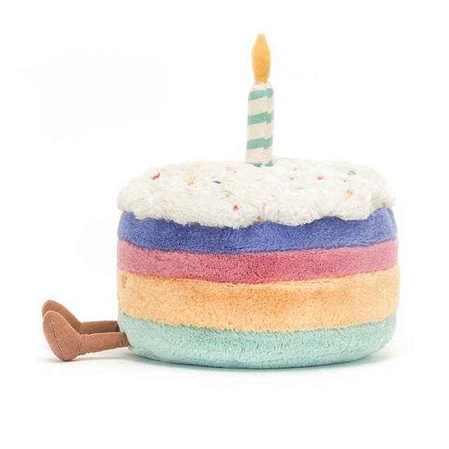 JELLYCAT Amuseables Birthday Cake/ Amuseables Rainbow Birthday Cake teddy bear, funny, birthday gift