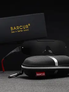 BARCUR Fashionable Frameless Aluminum Magnesium Frame Fashionable Polarized Sunglasses With UV400 UV Protection Suitable Travel Outdoor Activities Matching Accessories Unisex Gift Selection Trendy Styling Sunglasses
