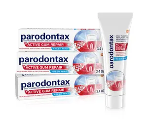 Parodontax Active Gum Repair Toothpaste, Fresh Mint Flavor-3.4 Oz x 3, Helps Reverse Early Disease Signs for Oral Health