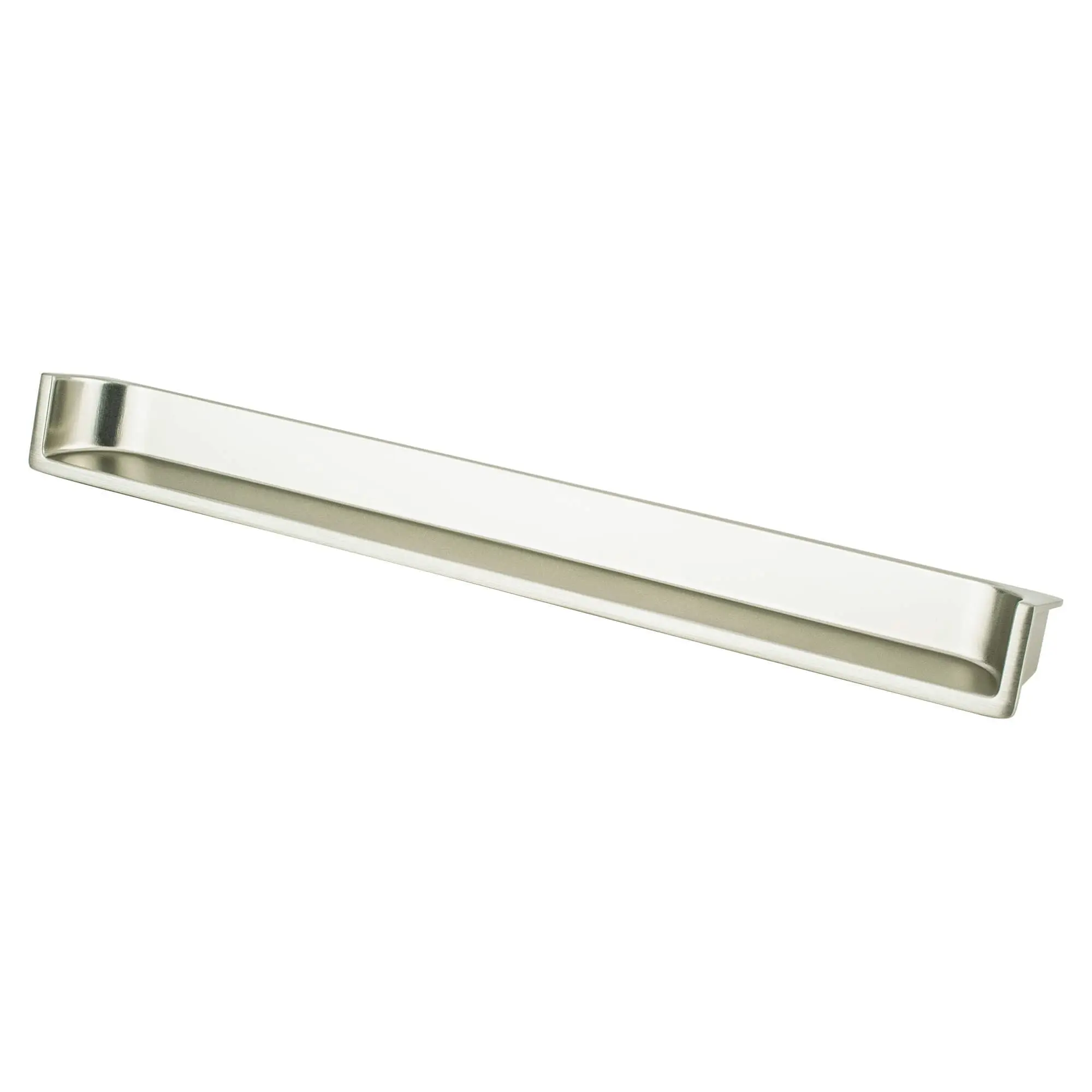 R. Christensen 9796-1015-B Contemporary Modern Door Handle, 128 mm CC Metal Recessed Pull with Minimalist Features & Satin Nickel Finish