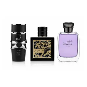 Lattafa Asad Elixir + Qaed Al Fursan + Hawas fragrance set, 3.4 fl.oz (100ml)