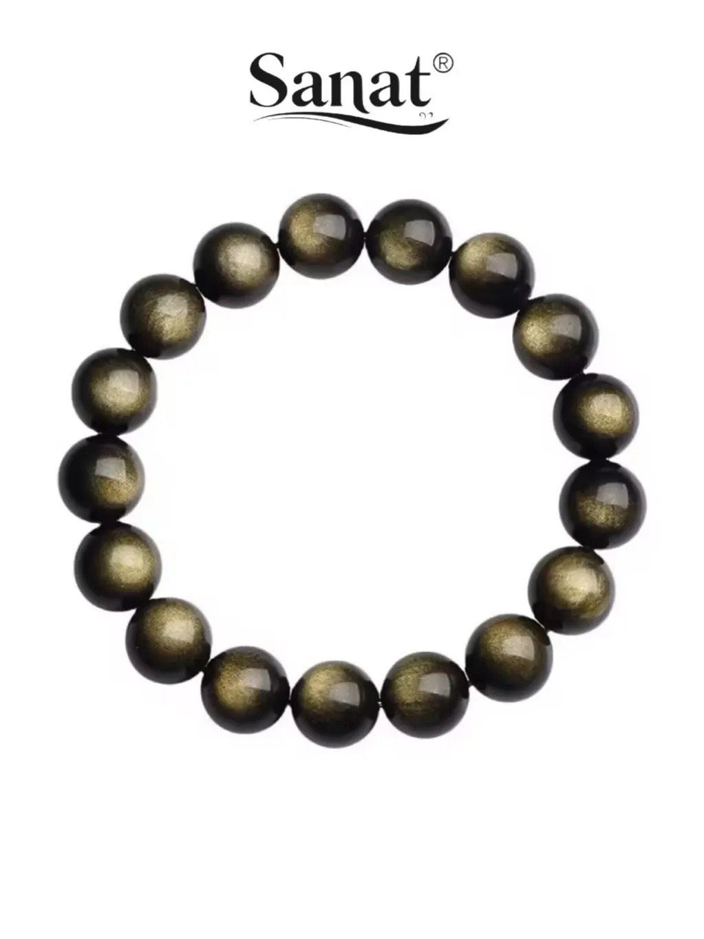 7A Premium Gold Obsidian Bracelet; High Grade Golden Obsidian; 7A Rainbow Obsidian Bracelet; Iridescent Obsidian Hand Beaded Bracelet