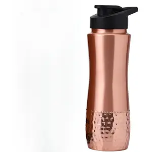 Pure Copper Water Bottle with Sipper 900 ml Capacity (30.43 US Fl Ounce) - Unlined, Uncoated, Lacquer Free