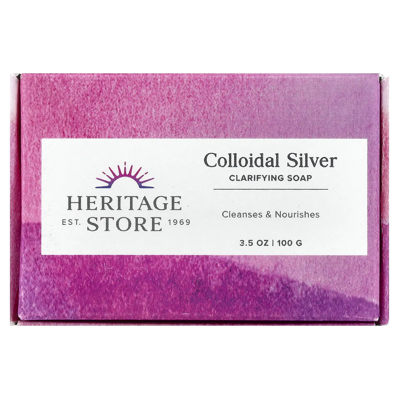 Heritage Store Colloidal Silver Clarifying Bar Soap, 3.5 oz (100 g)