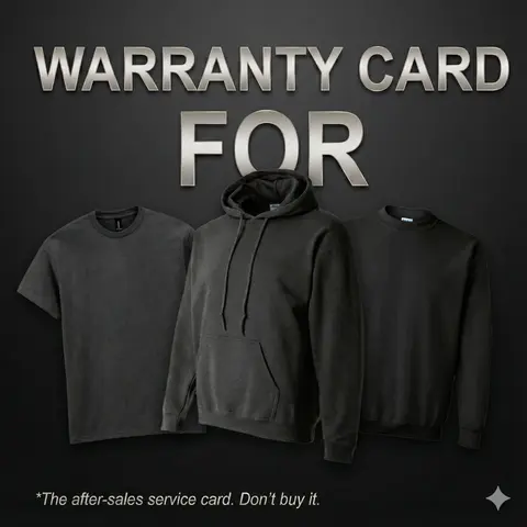 Tee Buddy Store Menswear Casual Plain Top Warranty Card - Priority Tickets, Quick Support Via Message