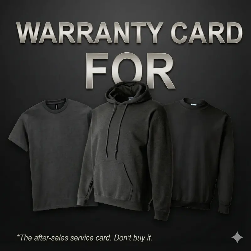 Tee Buddy Store Menswear Casual Plain Top Warranty Card - Priority Tickets, Quick Support Via Message