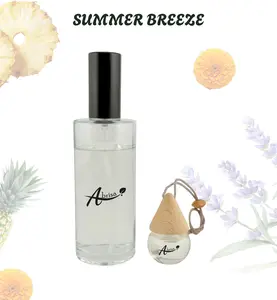 Summer Breeze - On the Go Aromatherapy Bundle with Home Spray & Car Air Freshener for Calm & Clarity