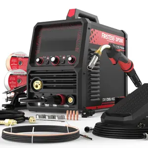YESWELDER Firstess DP200&Foot Pedal 120/240V Dual Pulse MIG Welder | 7-Inch LCD Screen & Upgradeable Firmware | Pulsed MIG/MIG/Flux Core/Aluminum Spool Gun/Lift TIG/Stick Multiprocess Welding Machine