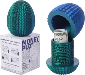 Maze Egg Money Puzzle Gift Box: Available in 4 Unique Internal Designs - Secret Cash Holder & Surprise Gift Container for Easter, Birthday, Wedding