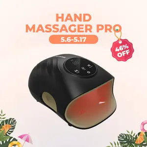 [SummerVibes]CINCOM Hand Massager Pro for Enhanced Comfort and Relief, 4 Modes 4 Intensity 6 Heat Levels, Portable and Cordless, Advanced Airwave Technology and Sleek Design, Touchscreen Display, Perfect Gifts for Family, Friends