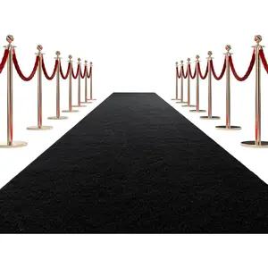 450 GSM Extra Thick 3x15 ft Black Carpet Runner for Partys & Events, Heavy-Duty Felt Aisle Runway Rug for Steps, Prom Proposal & Wedding Ceremony Decorations, Hollywood Oscars for VIP Awards