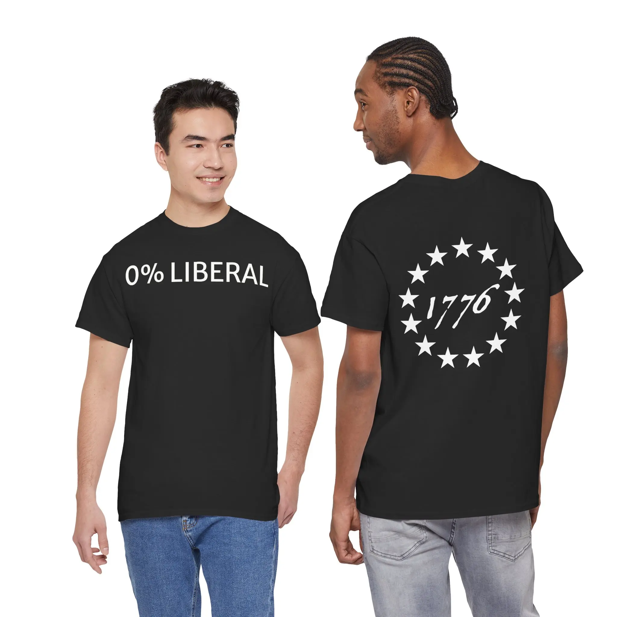 Men's 0% LIB Limited Edition Funny Crew Neck T-Shirt - Soft Cotton Knit, Unisex Seamless Short-Sleeve, Classic Personalized Casual Menswear Top, Tshirt