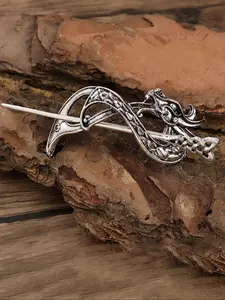 Norse Viking Retro Dragon Headpiece Hairpin, Stylish Celtic Knot Hair Stick, Norwegian Inspired Party Accessory for Valentine's Day and Birthdays