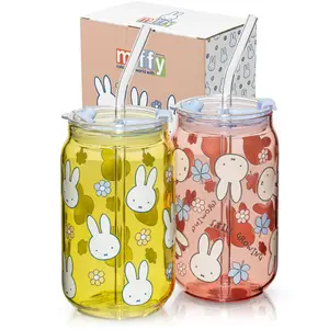 Miffy Spring Drinking Glasses - 16 oz Set of 2