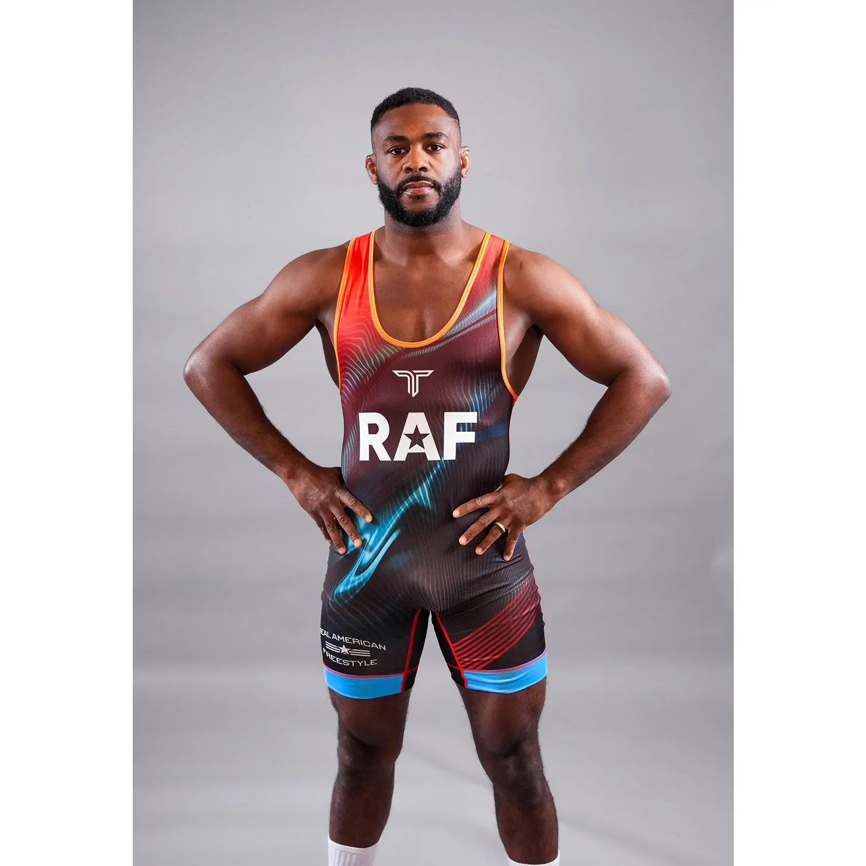 RAF06 Wrestling Men's Singlet - Blue
