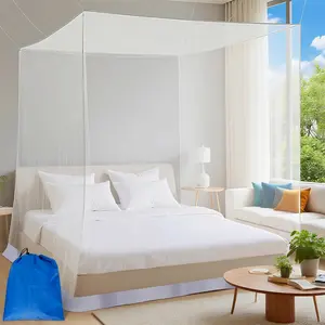 Net for Bed, Large White Bed for Girls, for Bedroom Decorative, Travel with Bag, and Kit, Camping Net, White