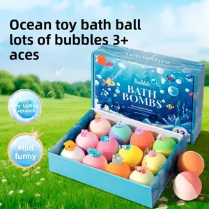 Outdoor camping bubble ball, soap bath salt ball with toys, essential oil, dried flowers, bubble bath