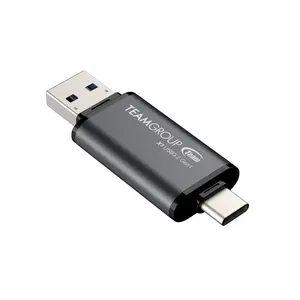 Team 256GB X1 USB 3.2 Gen1 2-in-1 Type-A and Type-C Flash Drives, Speed Up to 100MB/s (TX13256GB01)