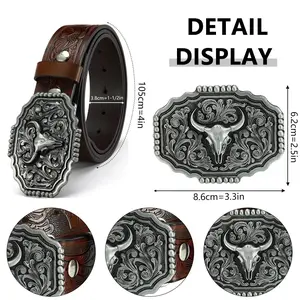 Classic Red Brown Real Leather Belt With Custom Letter Detail, Vintage Cowboy Aesthetic, Ideal Gift For Celebrating Special Occasions option