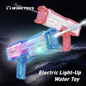 Light-Up Electric Water Toy, winktoys, LED Glow, Cool Sound Effects,Long Range Spray 20-23ft, Large Capacity Water Tank, Summer Outdoor Pool Toy, Water Fight Toy, Party Toy, Cool Gifts