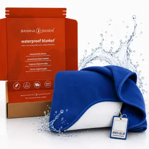 BANANA passion GripMe Waterproof Blanket - Non-Slip Silicone Grip-Dot Backing, Leakproof Bed & Couch Protector, Quick-Dry, Machine Washable, Soft Top, Thin & Flexible, 3 Sizes, Australia Designed