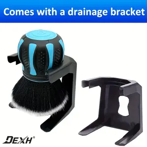 Curve Ball Detail Brush with Storage Rack, Ultra-Soft Car Brush, Suitable for Large Area Cleaning Inside and Outside the Car, Interior and Exterior Detail Brush - Blue