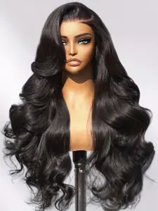 Everything Glueless Frontal Wig with Baby Hair 3D Body Wave 13X4 HD Pre Cut Lace Front Wigs Human Hair Pre Bleached Invisible Bye Bye Knots Wig Pre Plucked Glueless Hairline Wig