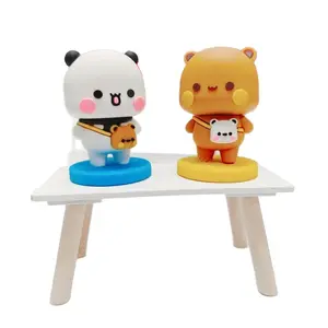 2pcs Bear Car Dashboard Non-Slip Decor, Creative Car Interior Decoration, No Battery Needed, Suitable for All Cars