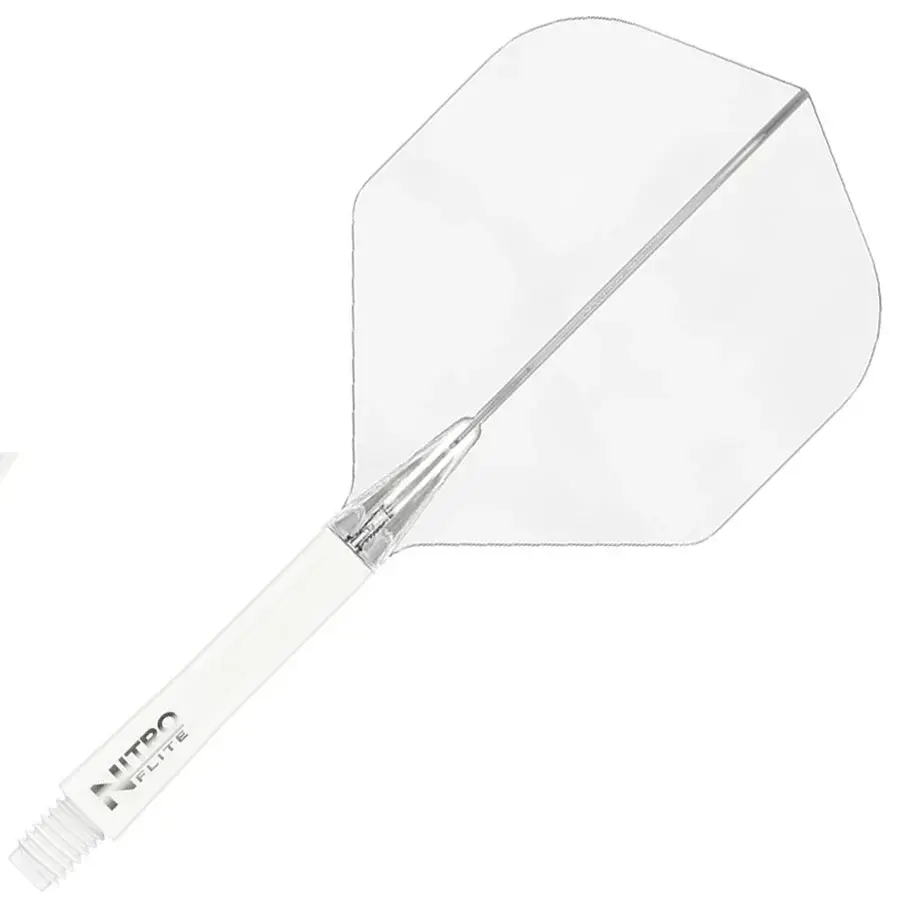 Red Dragon Nitro Flite Integrated Flight and Shaft System - No2 Medium White & Clear